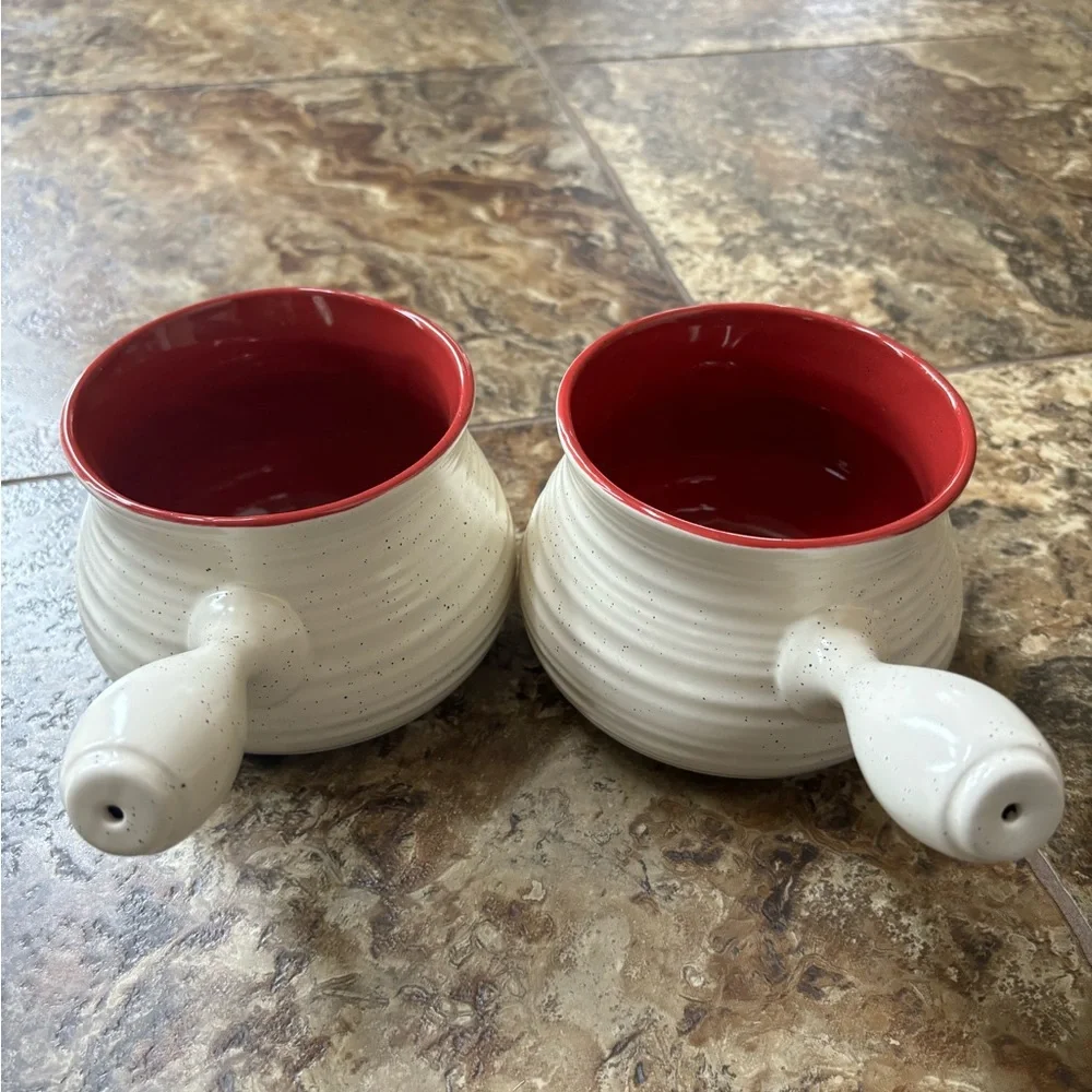 NWOT - 2 Roscher soup crock bowls with handles